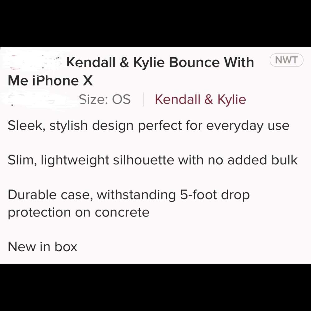 Kendall & Kylie Bounce With Me IPhone X Protective Case Black Matte Finish - Picture 7 of 7